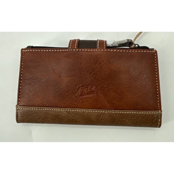 Tony Lama Tri-Color Leather Wallet With RFID Protection & Multiple Card Slots - Picture 4 of 8